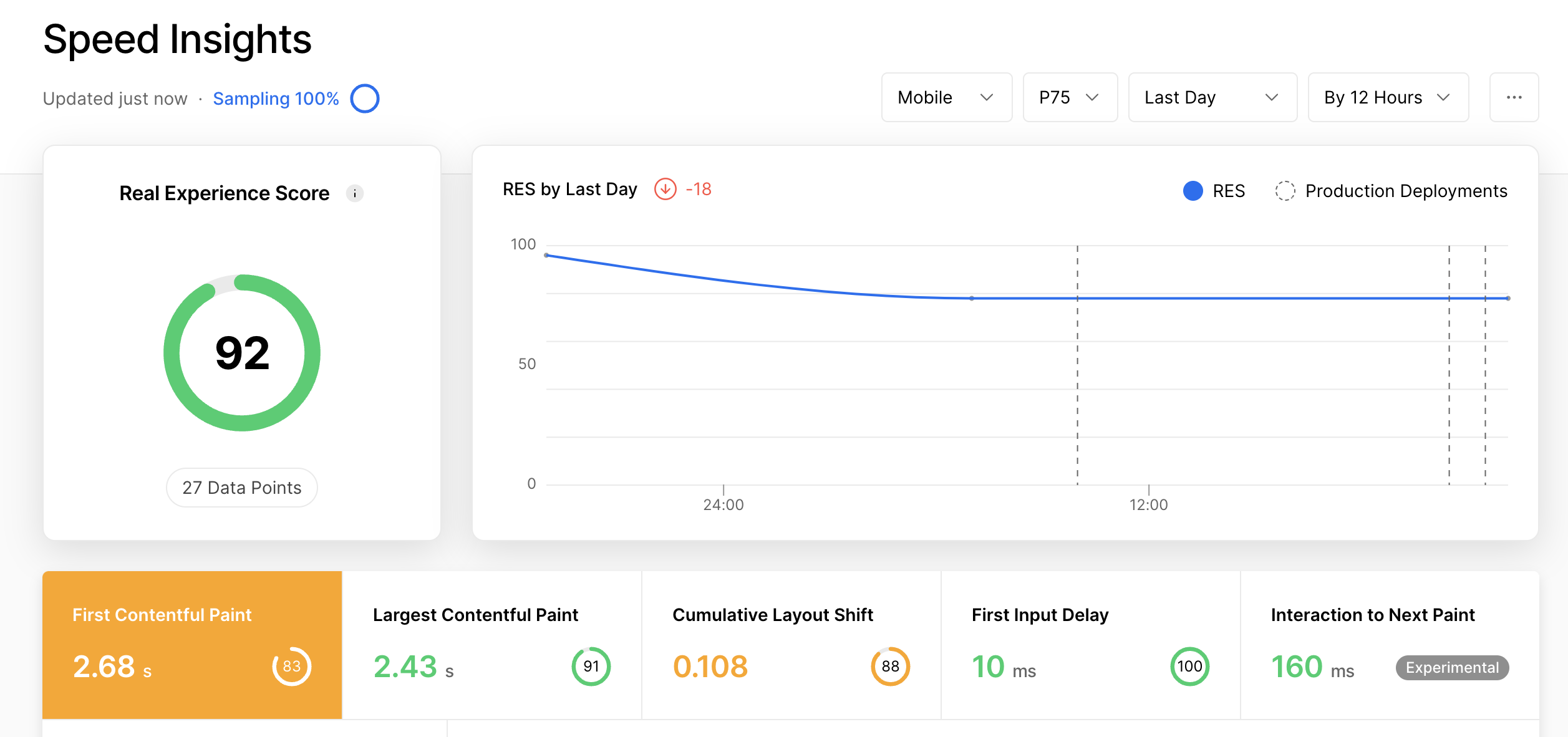 Vercel Speed Insights